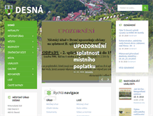 Tablet Screenshot of mesto-desna.cz
